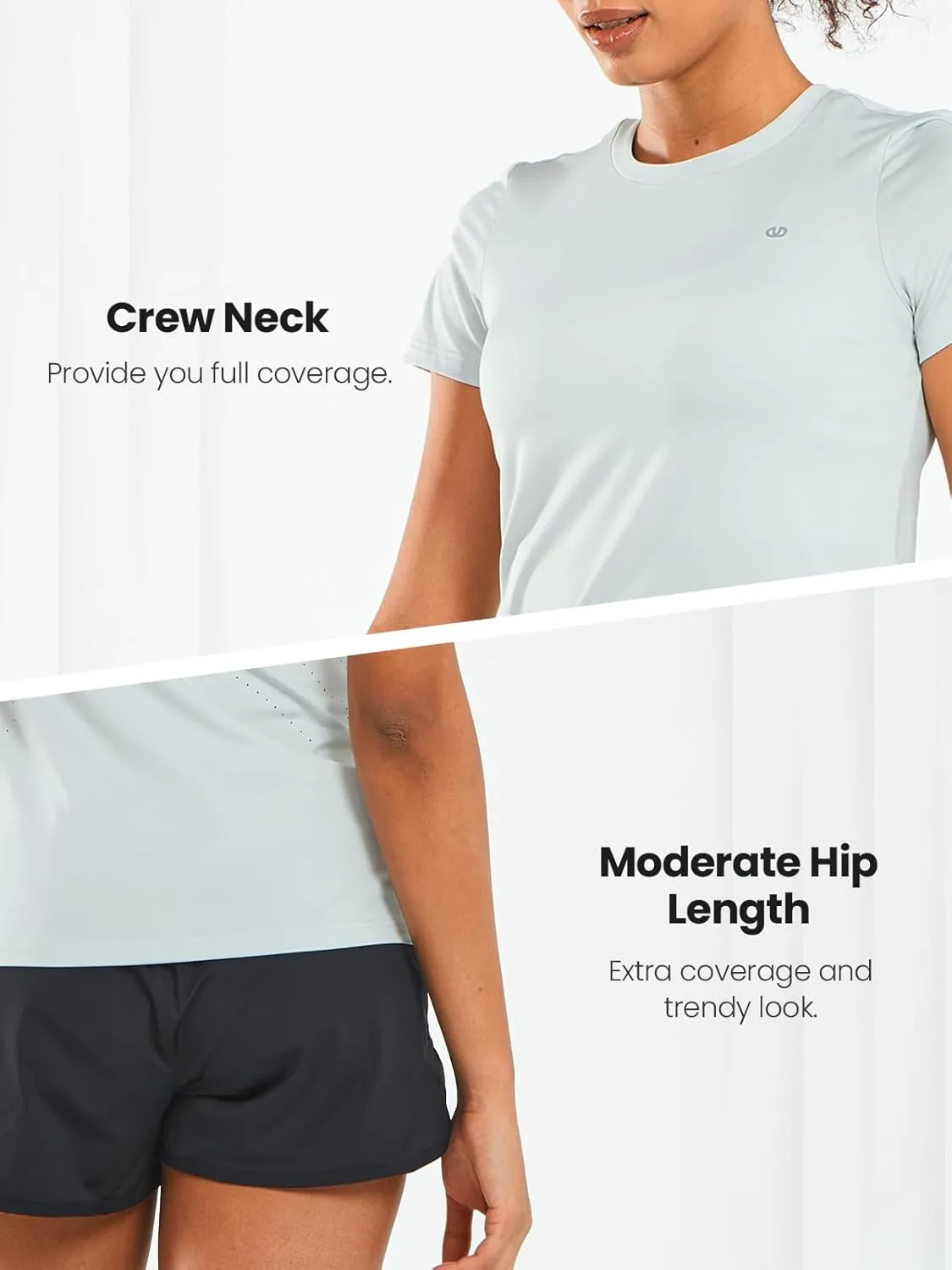 ALLZERO Feel Fit Workout Tops for Women Short Sleeve T-Shirts Breathable Athletic Tees for Yoga Running Gym Activewear