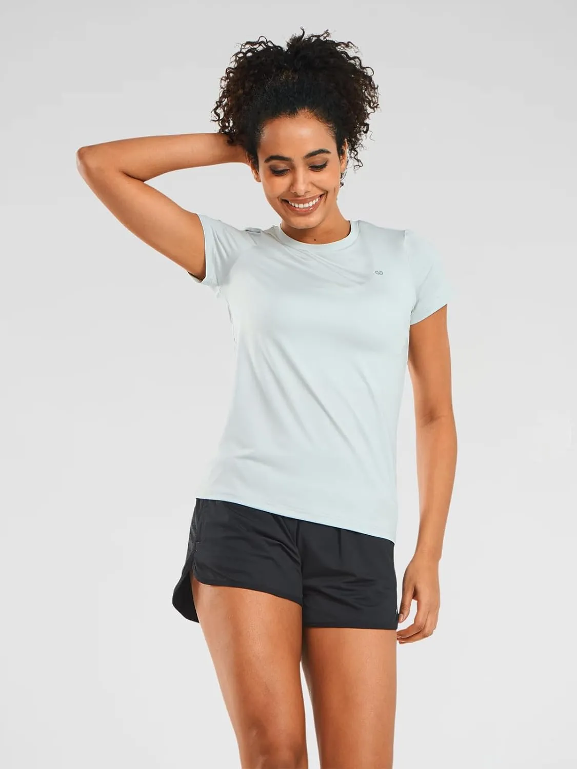 ALLZERO Feel Fit Workout Tops for Women Short Sleeve T-Shirts Breathable Athletic Tees for Yoga Running Gym Activewear