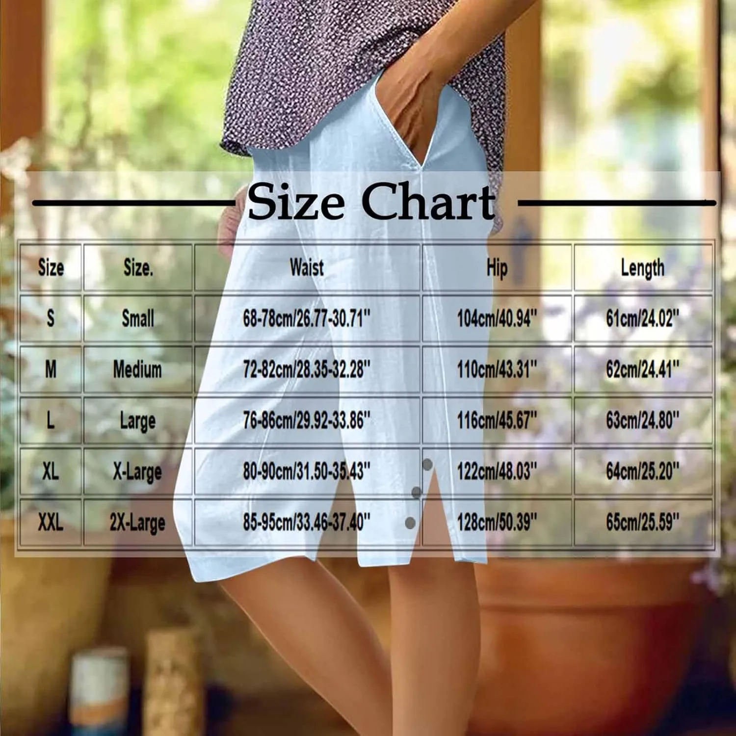 Bermuda Shorts for Women,Knee Length Linen Capri Pants High Waisted Comfy Casual Plus Size Capris 2025