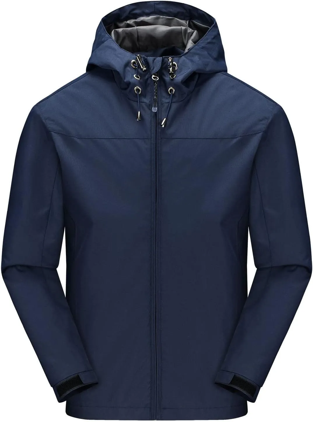Lightweight Waterproof Rain Jackets Full Zipper Quick-Dry Hooded Jacket Men's Outdoor Sports Hiking Traveling Clothing