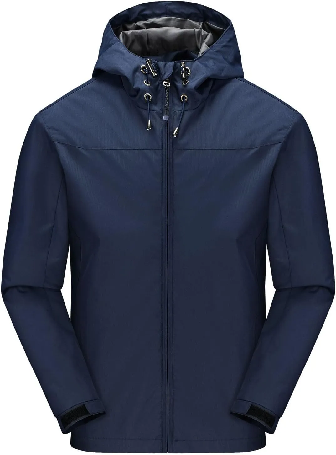 Lightweight Waterproof Rain Jackets Full Zipper Quick-Dry Hooded Jacket Men's Outdoor Sports Hiking Traveling Clothing
