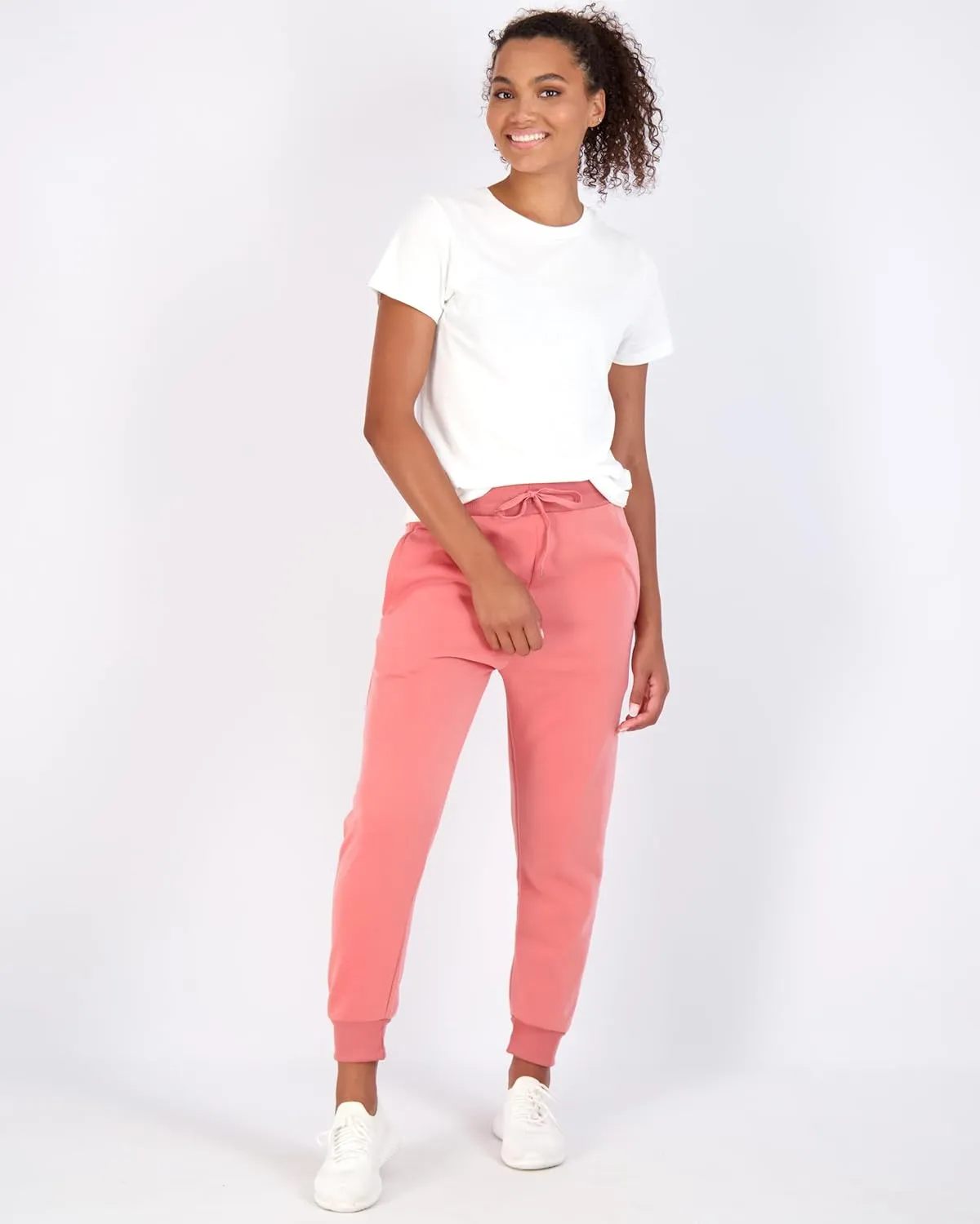 Real Essentials 3 Pack: Women's Ultra-Soft & Warm Fleece Joggers Sweatpants with Pocket (Available in Plus Size)