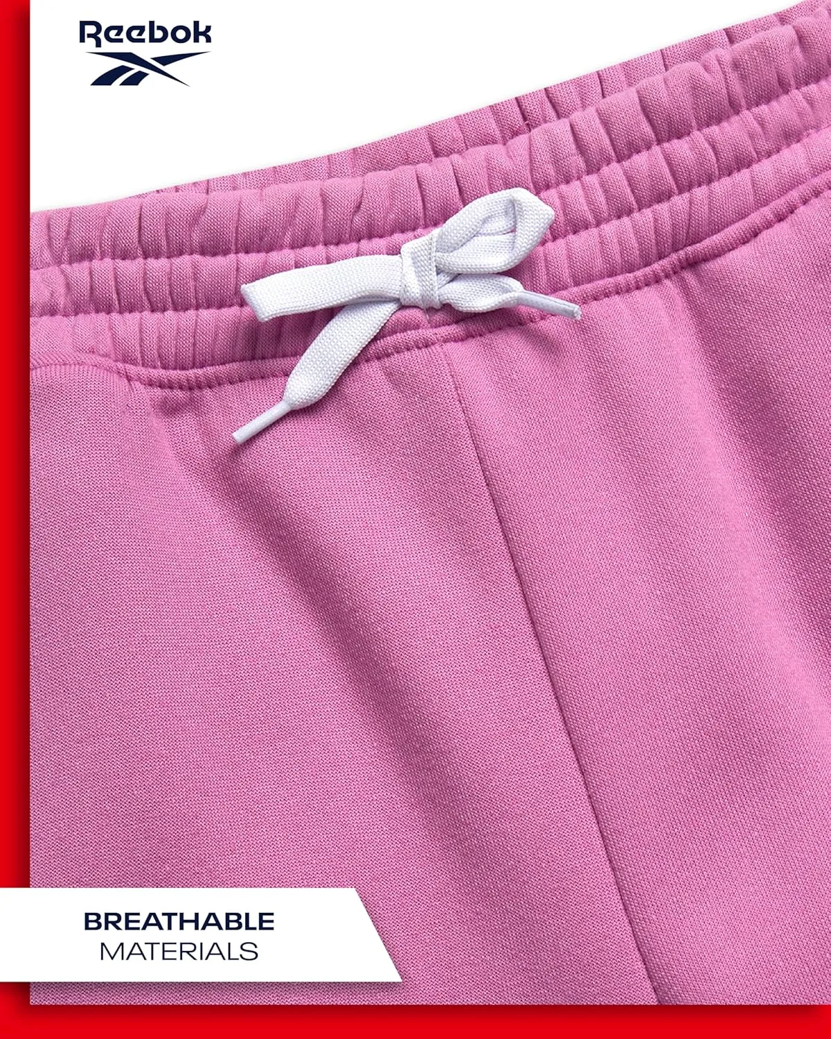 Reebok Girls' Sweatpants - 2 Pack Active Pull On Fleece Joggers and Wide Leg Jogger Pants with Pockets (Sizes: 4-16)